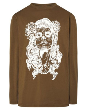Longsleeve męski nadruk kobieta CZASZKA r.M