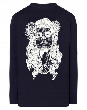 Longsleeve męski nadruk kobieta CZASZKA r.XL