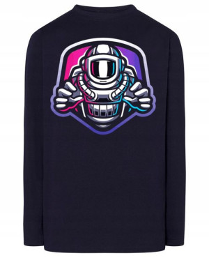 Longsleeve męski nadruk KOLOROWY ASTRONAUTA r.4XL