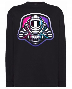 Longsleeve męski nadruk KOLOROWY ASTRONAUTA r.5XL