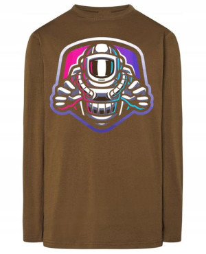 Longsleeve męski nadruk KOLOROWY ASTRONAUTA r.S