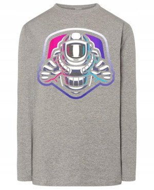 Longsleeve męski nadruk KOLOROWY ASTRONAUTA r.XS