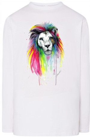 Longsleeve męski nadruk Kolorowy LewModny Rozm.L
