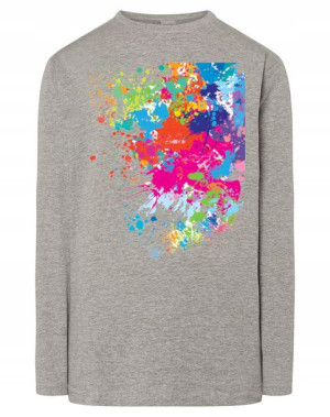 Longsleeve męski nadruk Kolory Abstrakcja r.5XL
