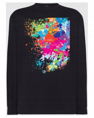 Longsleeve męski nadruk Kolory Abstrakcja r.M