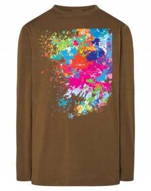 Longsleeve męski nadruk Kolory Abstrakcja r.XXL