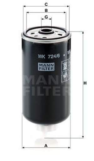 Filtr Paliwa Mann-filter Wk7246 Case Ih New Holand