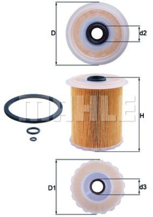 Filtr Paliwa Renault Clio 1.9d 91- Mahle Kx75d P735x