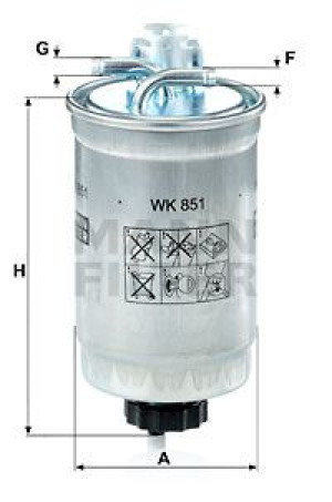 Filtr paliwa MANN-FILTER WK851