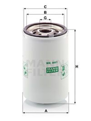 Filtr paliwa MANN-FILTER WK8001