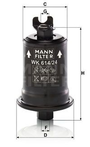Filtr paliwa MANN-FILTER WK614/24X WK61424X