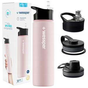 Butelka Termiczna Termos Stal BPA Free 700ml Róż