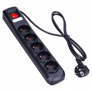 Listwa Przeciwprzepięciowa 5 Gniazd 150cm Mt030