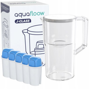 Dzbanek Do Wody Aquafloow 2,5l 5x Wkład Magnezowy