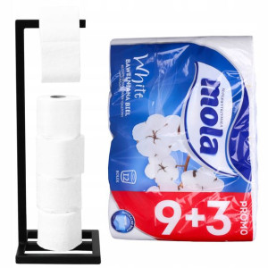 stojak na papier toaletowy loft + Mola papier x12