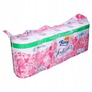 Papier toaletowy FOXY JEDWAB DELIKATNY 10 ROLEK