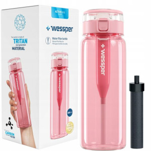 Butelka filtrująca Wessper ActiveMax 680 ml różowa