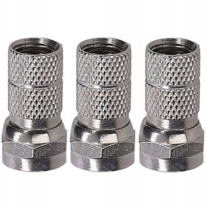 3x Wtyk Sat. Złącze Typu F 6,8 Mm Aluminiowy Libox