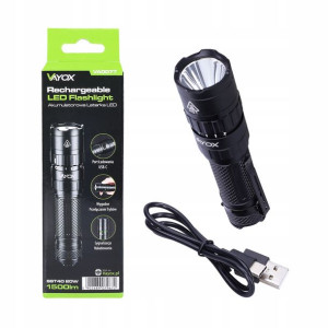 Latarka Taktyczna Akumulator Led Mocna 1500lm Usbc