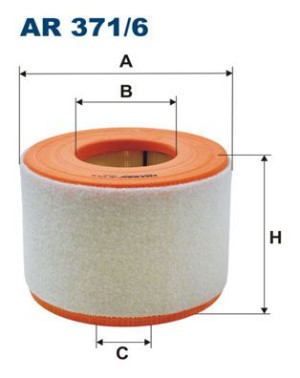 Filtr powietrza FILTRON AR371/6 4G0133843K