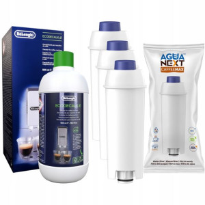 Zestaw do Delonghi 3x Filtr 1x ODKAMIENIACZ 500ml