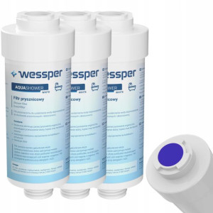 3x Filtr Do Wody Prysznicowy Wessper Shower White