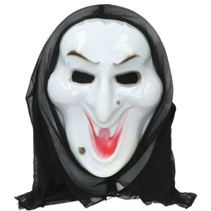 Maska Na Halloween Krzyk Biała