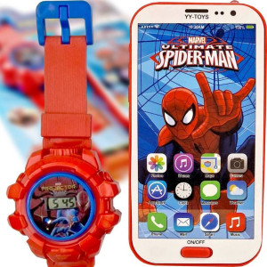 SPIDERMAN Zestaw Smartfon + Zegarek z projektorem