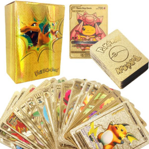POKEMON Złote Karty kolekcjonerskie 100szt Golden