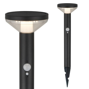 Solarna lampa LED Maclean, z czujnikiem, 3 tryby, wbijana, Li-ion 18650, IP