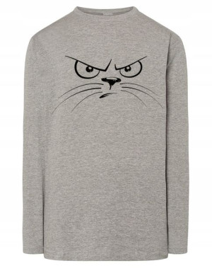 Longsleeve męski nadruk Kreskówkowy KOT r.L