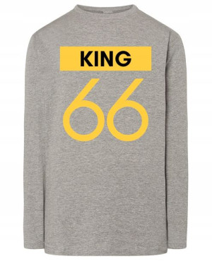 Longsleeve męski nadruk KRÓL KING 66 r.5XL