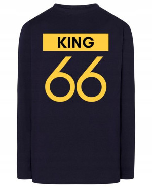 Longsleeve męski nadruk KRÓL KING 66 r.M