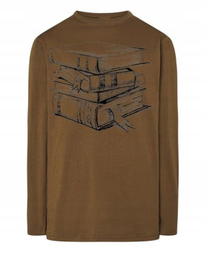 Longsleeve męski nadruk Książki Rozm.L
