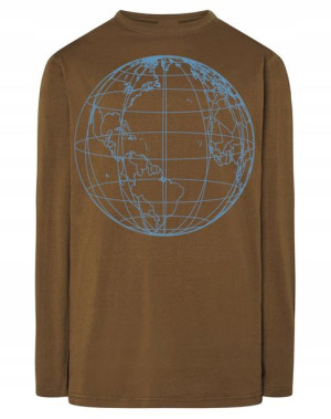 Longsleeve męski nadruk kula globus Ziemia r.XL