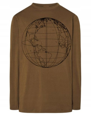 Longsleeve męski nadruk kula globus Ziemia r.XS