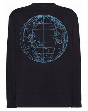 Longsleeve męski nadruk kula globus Ziemia r.XXL