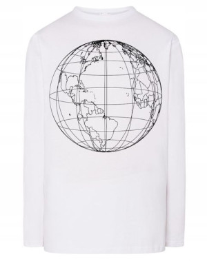 Longsleeve męski nadruk kula globus Ziemia r.XXL