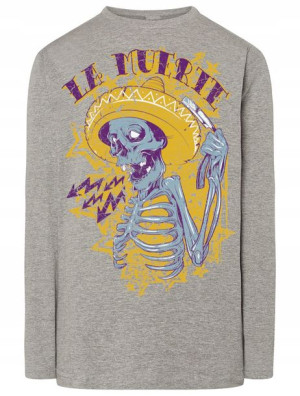 Longsleeve męski nadruk La Muerte Rozm.3XL