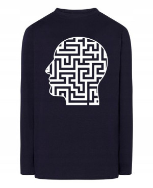 Longsleeve męski nadruk Labirynt Głowa r.S