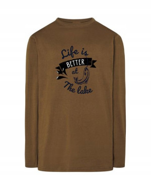 Longsleeve męski nadruk Life at LAKE r.3XL