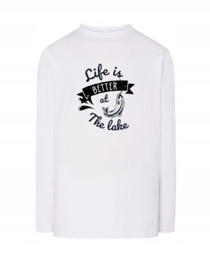 Longsleeve męski nadruk Life at LAKE r.3XL