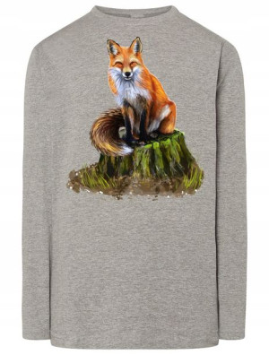 Longsleeve męski nadruk Lis Rozm.XS