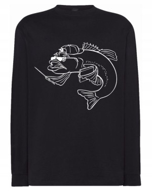 Longsleeve męski nadruk MĄDRA RYBA RYBKA r.5XL