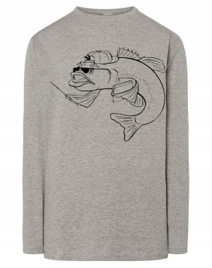 Longsleeve męski nadruk MĄDRA RYBA RYBKA r.L