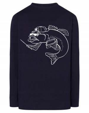 Longsleeve męski nadruk MĄDRA RYBA RYBKA r.L