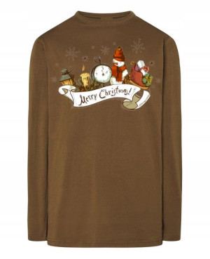Longsleeve męski nadruk Merry Christmas Rozm.3XL