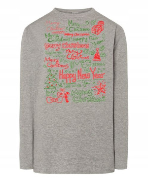Longsleeve męski nadruk Merry Christmas Rozm.4XL