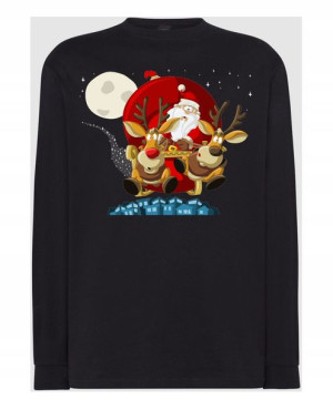 Longsleeve męski nadruk Mikołaj Rozm.3XL