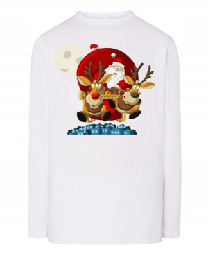 Longsleeve męski nadruk Mikołaj Rozm.4XL